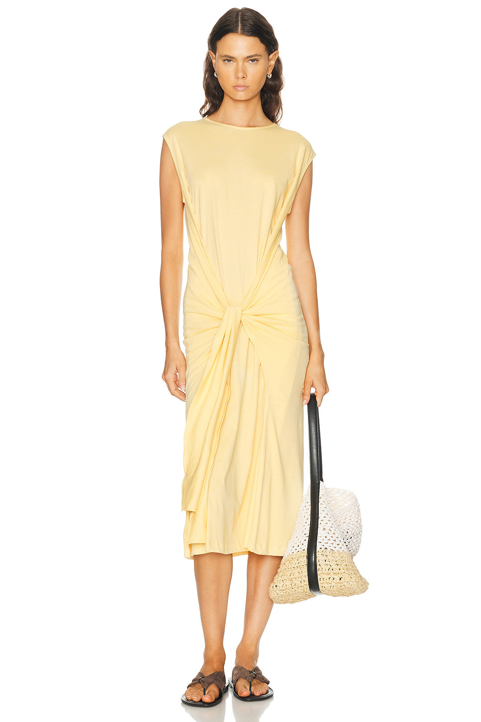 Tie Waist Jersey Dress