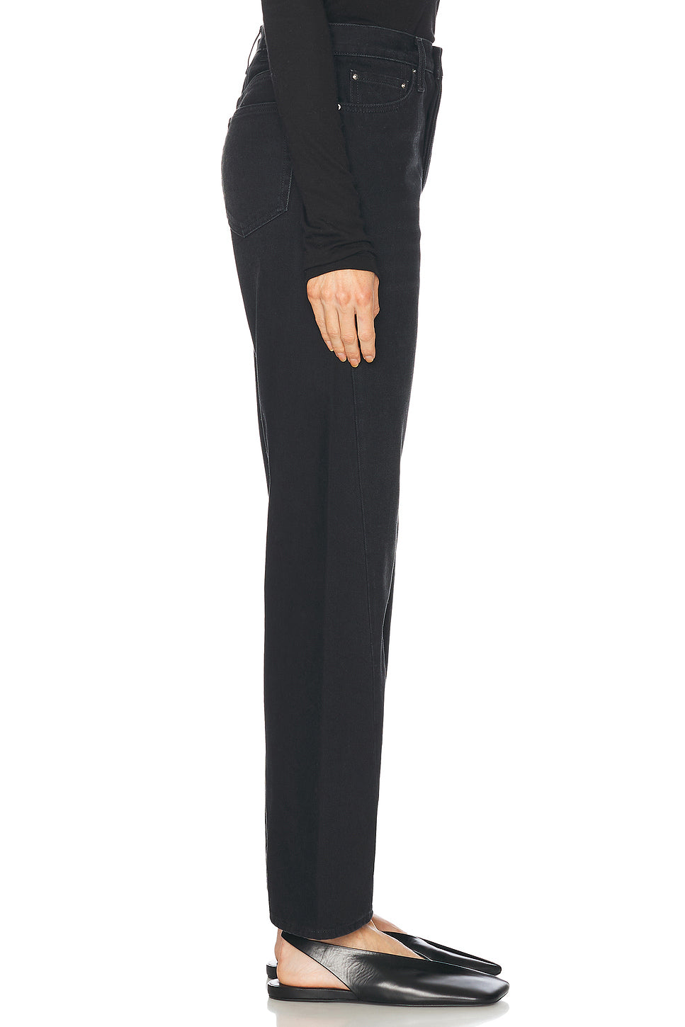 Twisted Seam Full Length Straight Leg Jeans
