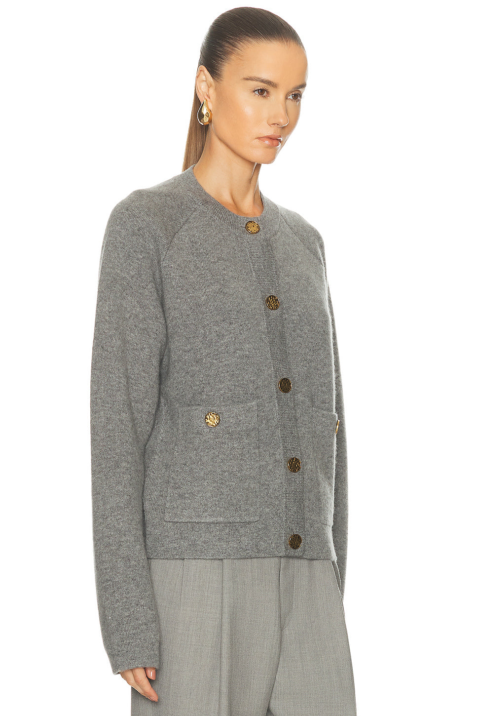 Hammered Button Cardigan