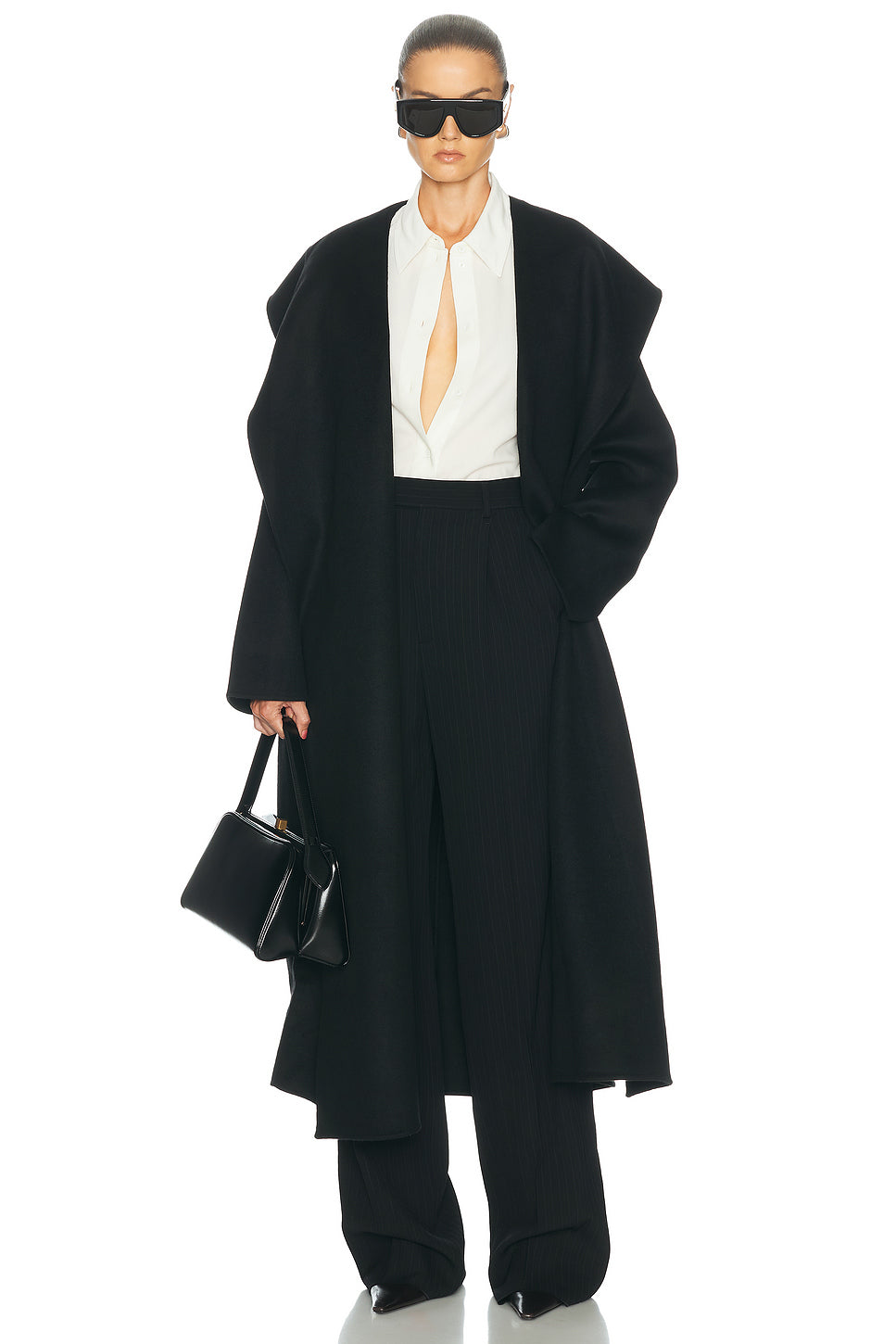 Hoodie Belted Coat