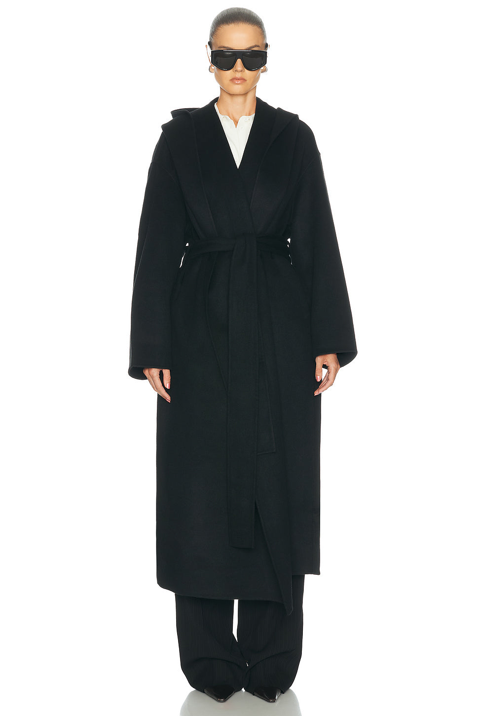 Hoodie Belted Coat