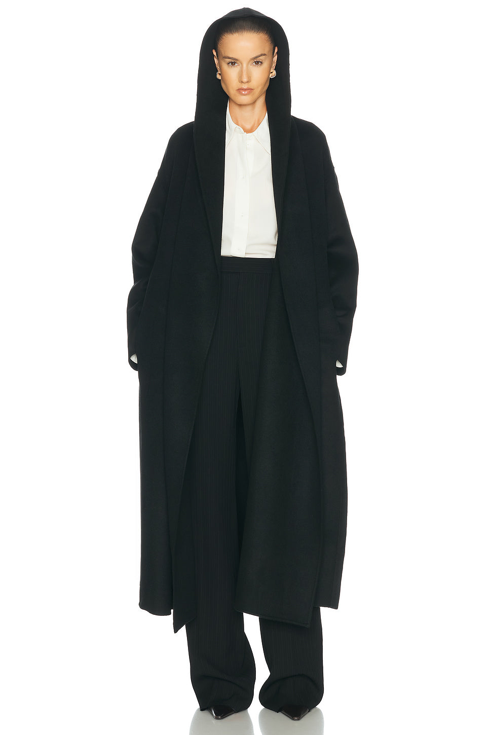 Hoodie Belted Coat