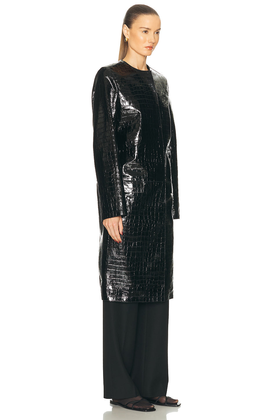 Croco Embossed Coat