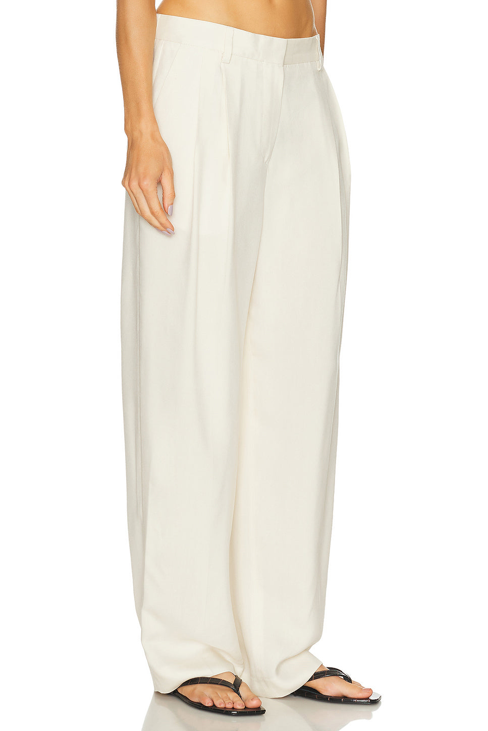 Double Pleat Straight Trouser