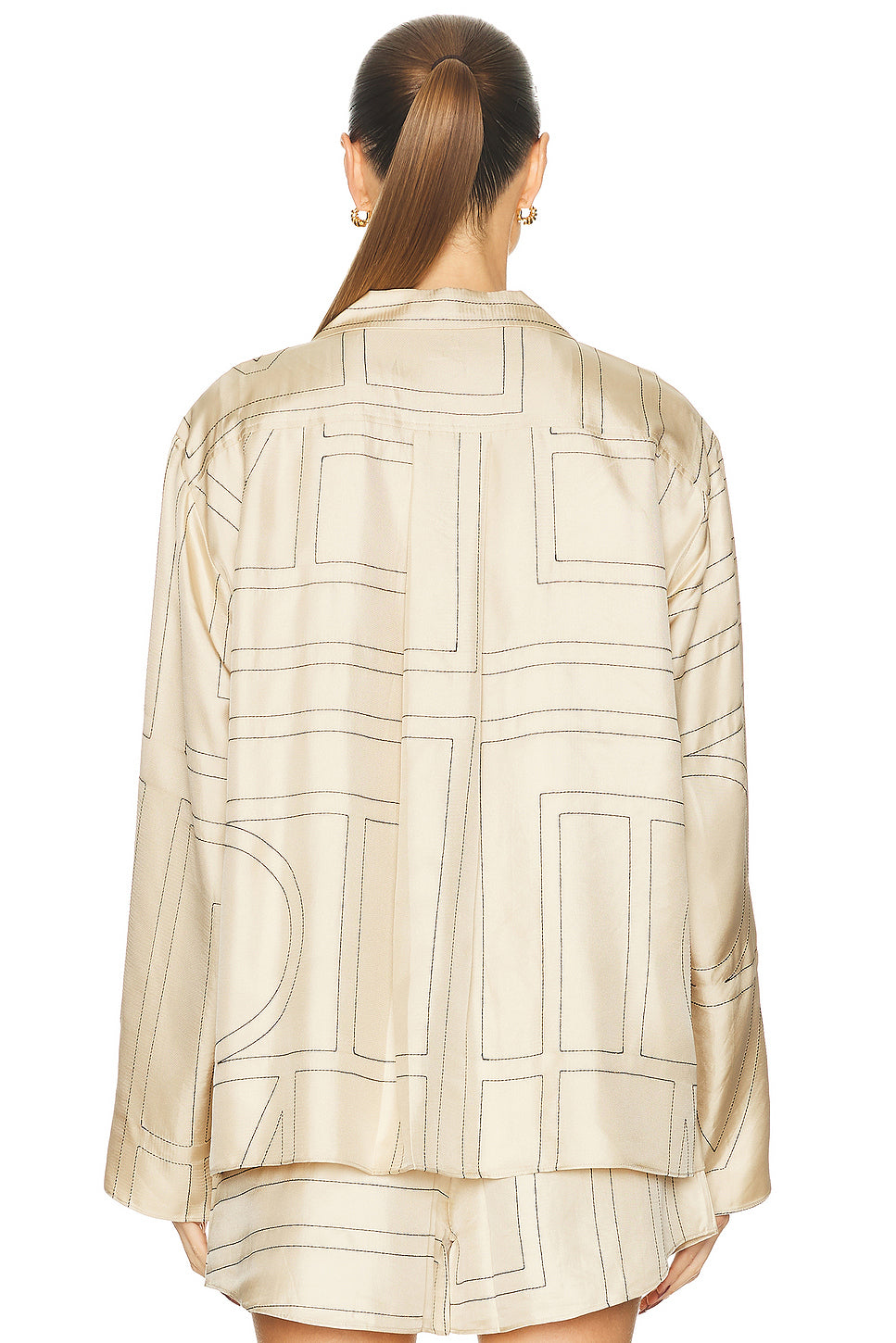 Monogram Silk PJ Top