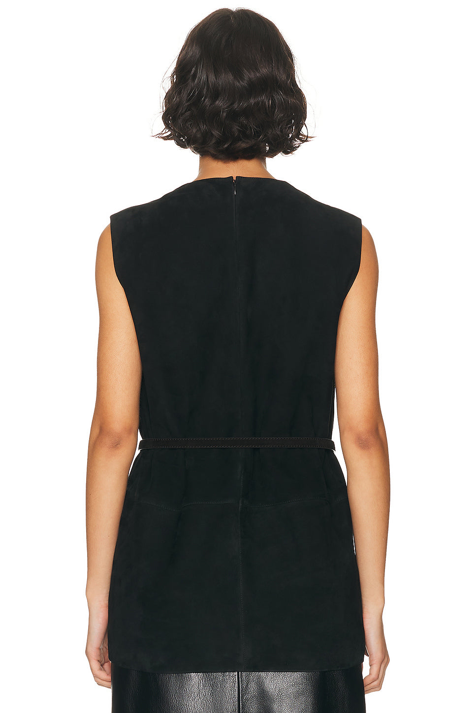 Belted Suede Top
