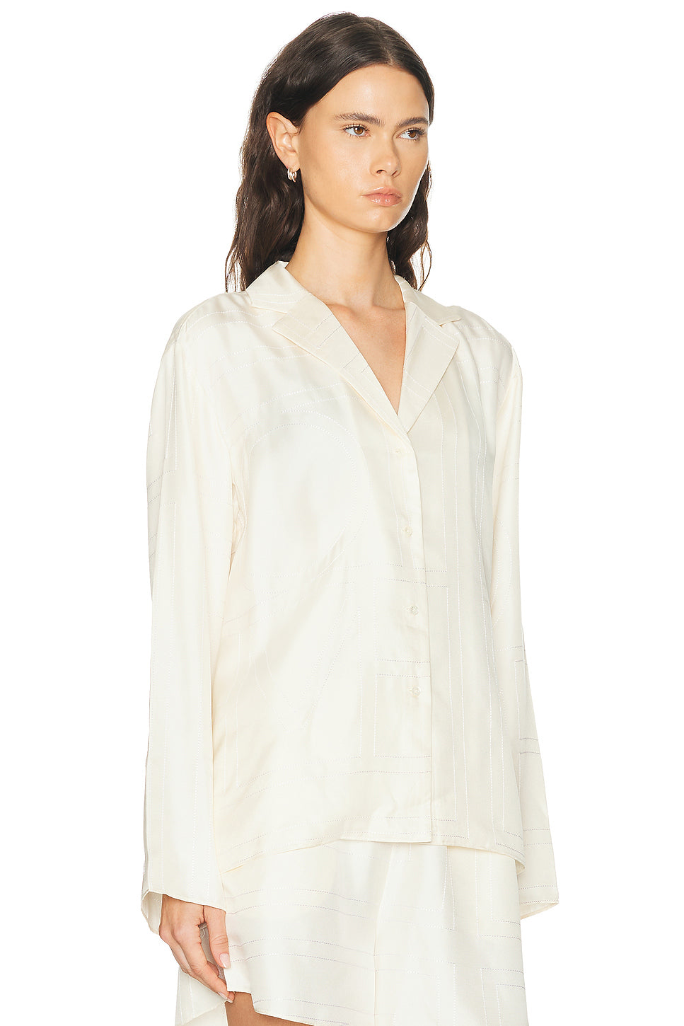 Monogram Silk PJ Top