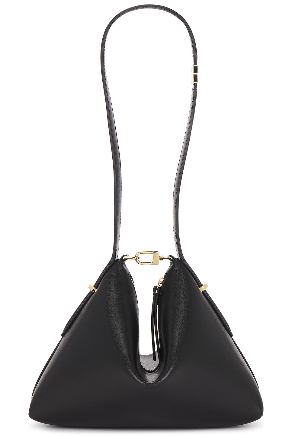 Leather Scoop Wristlet Bag