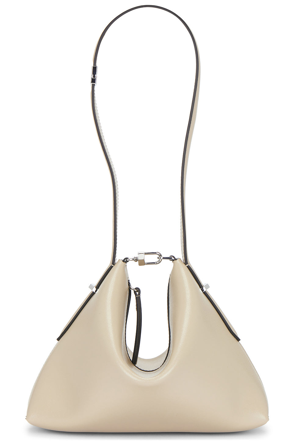 Leather Scoop Wristlet Bag