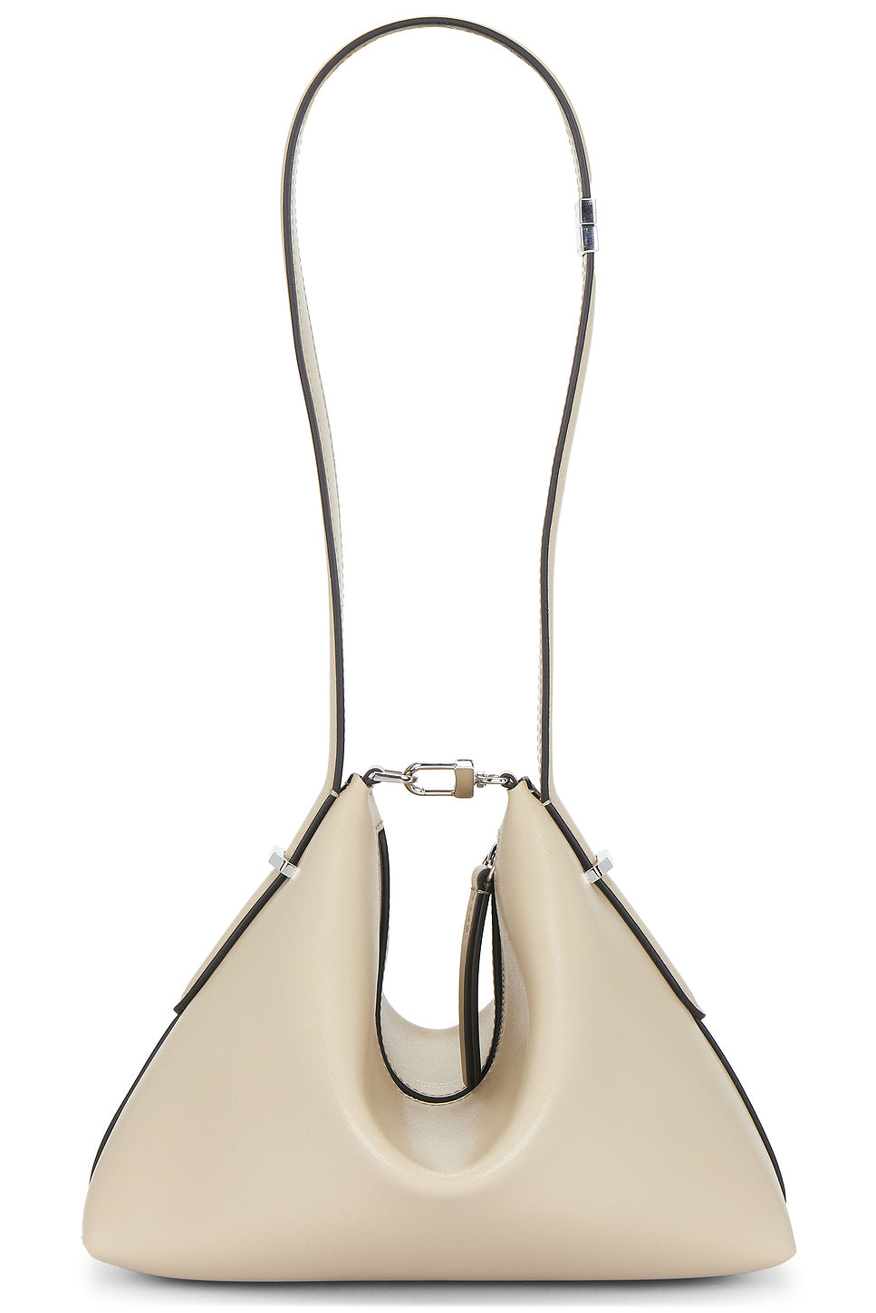 Leather Scoop Wristlet Bag