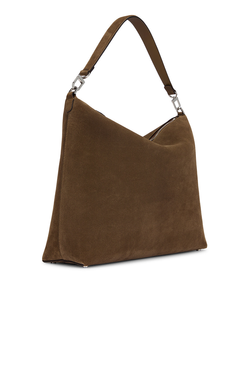 Medium Bevel Cord Suede Bag