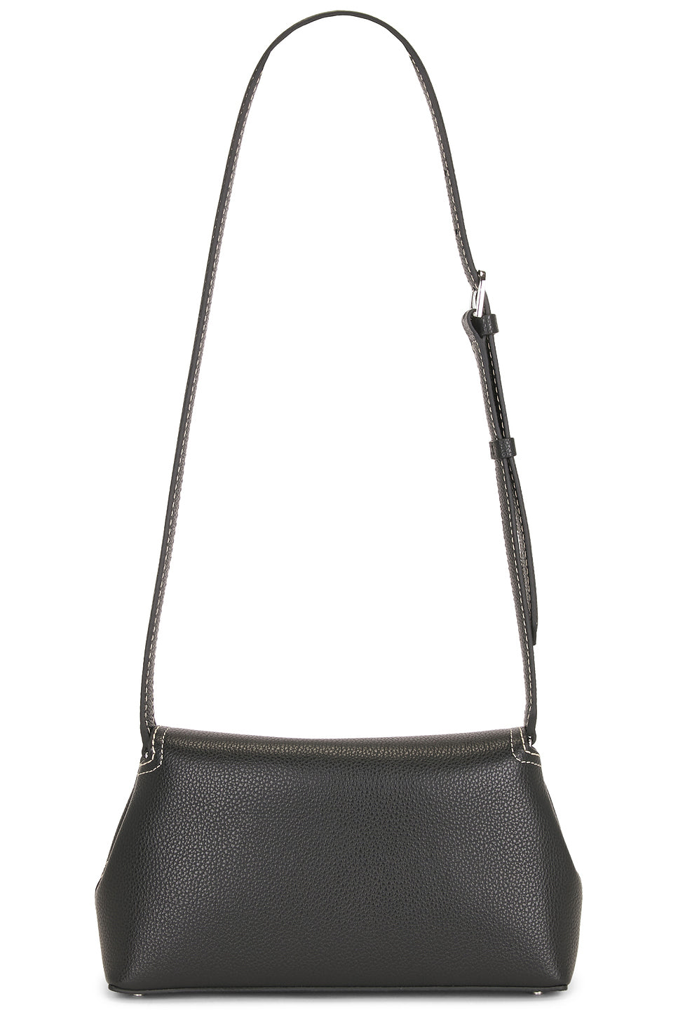 T-Lock Grained Leather Clutch