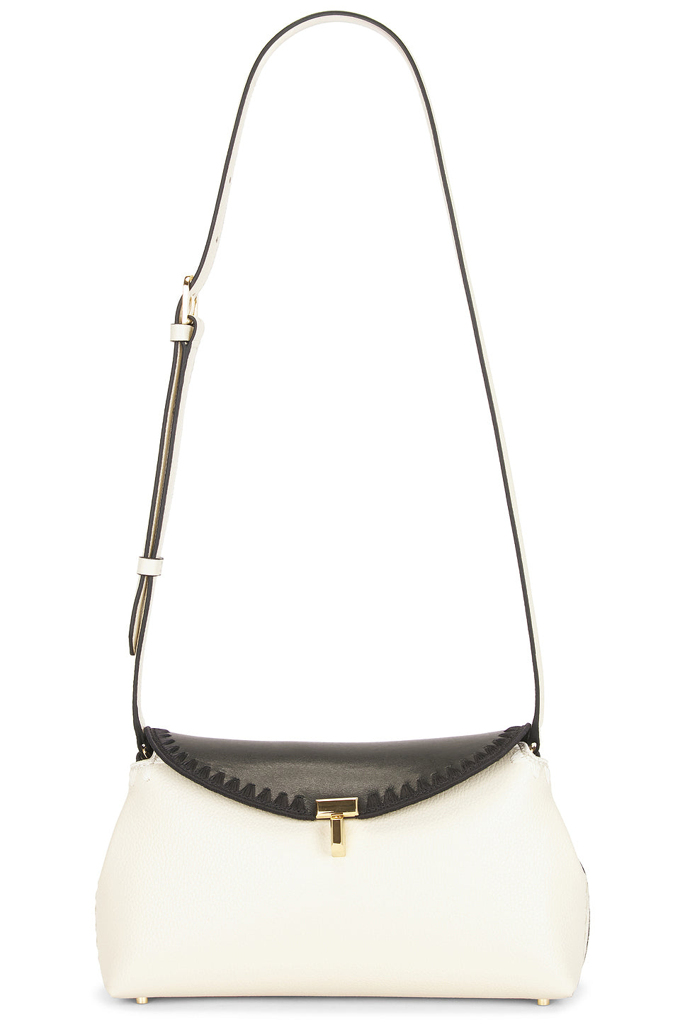T-Lock Embroidered Leather Clutch