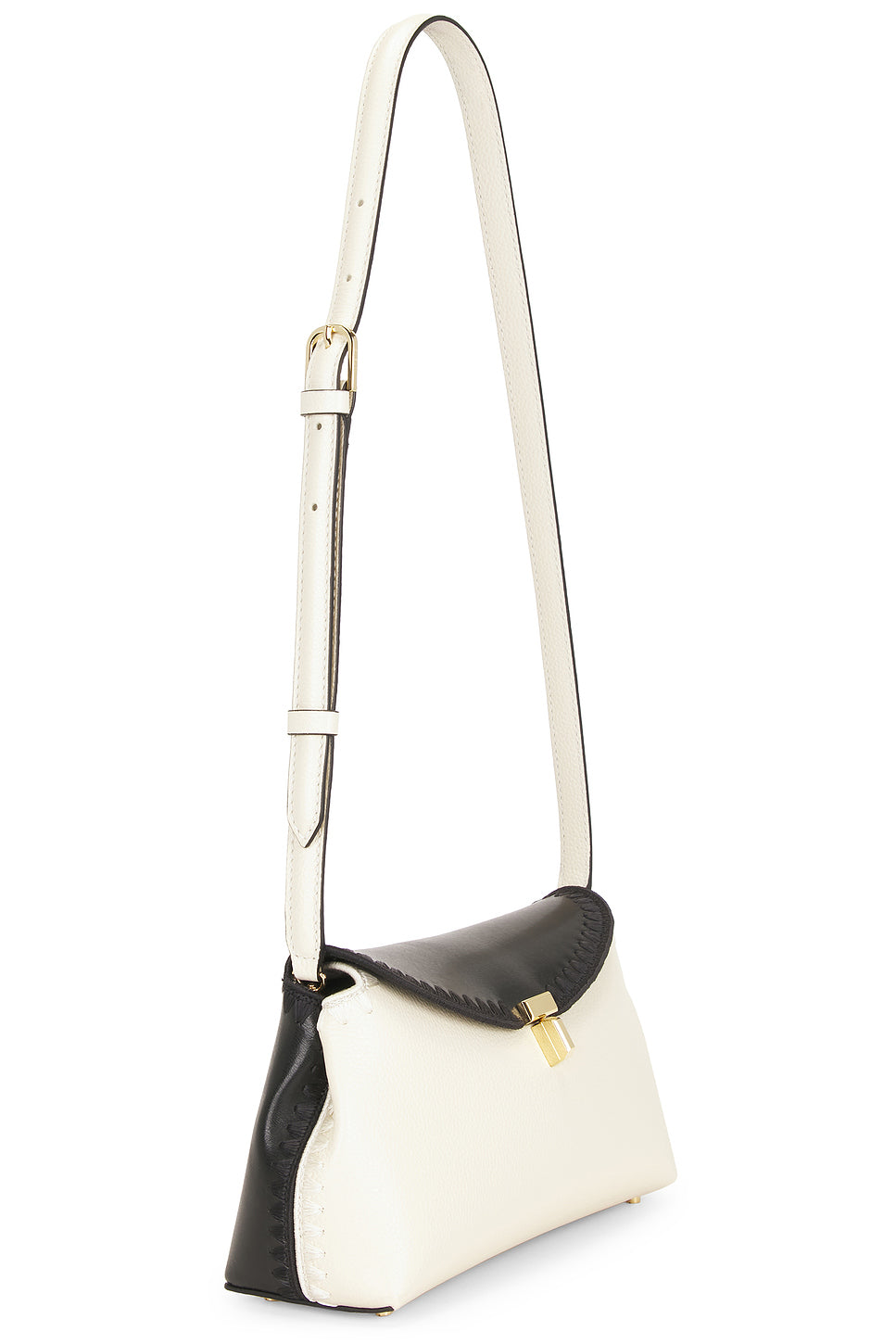 T-Lock Embroidered Leather Clutch