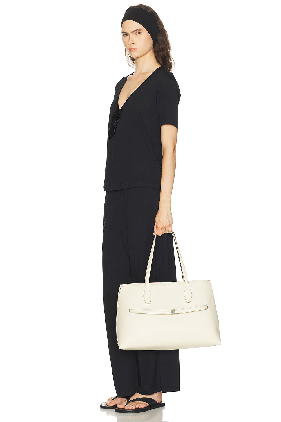 Grained Leather Lounge Tote Bag