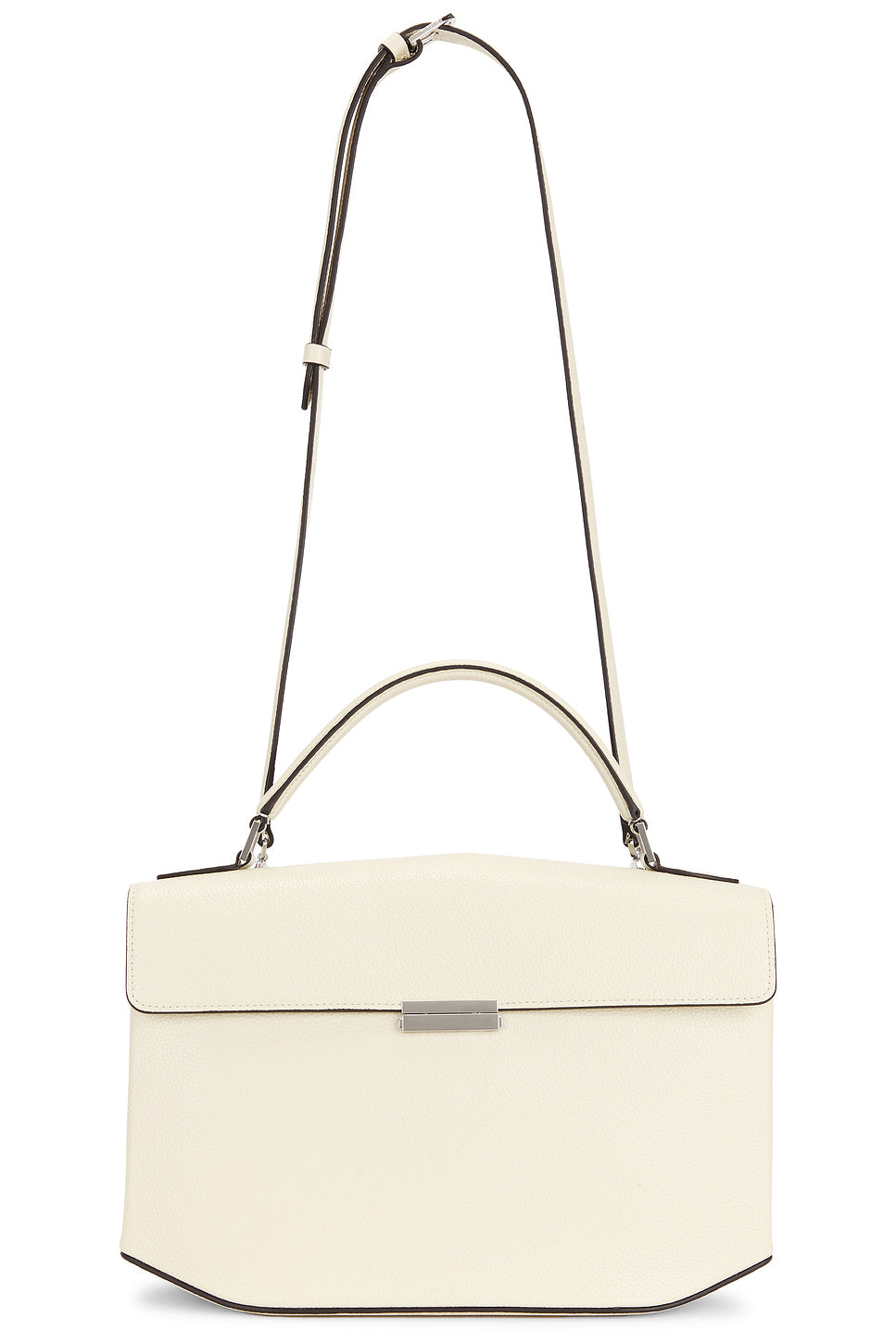Box Grained Leather Top Handle Bag