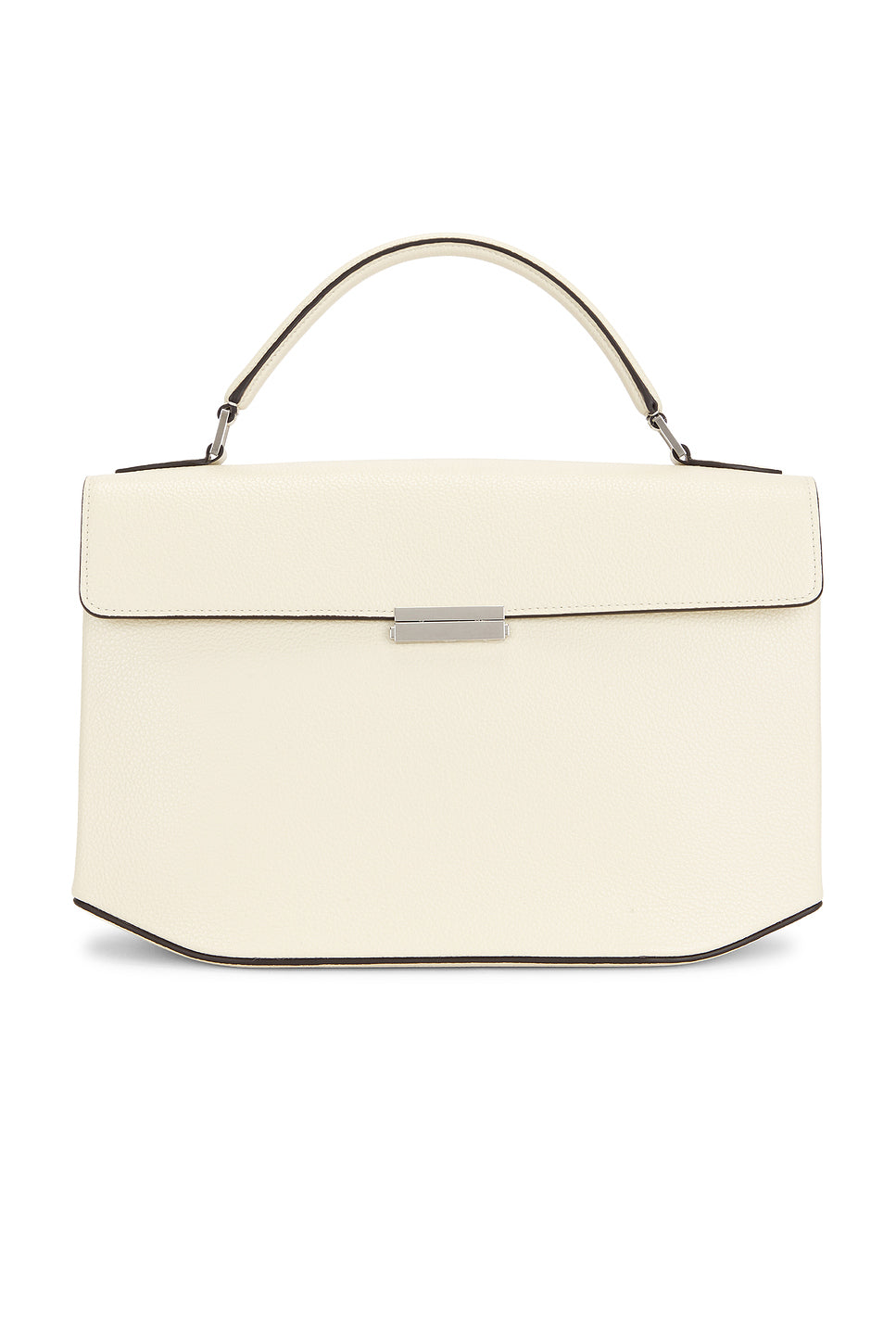 Box Grained Leather Top Handle Bag