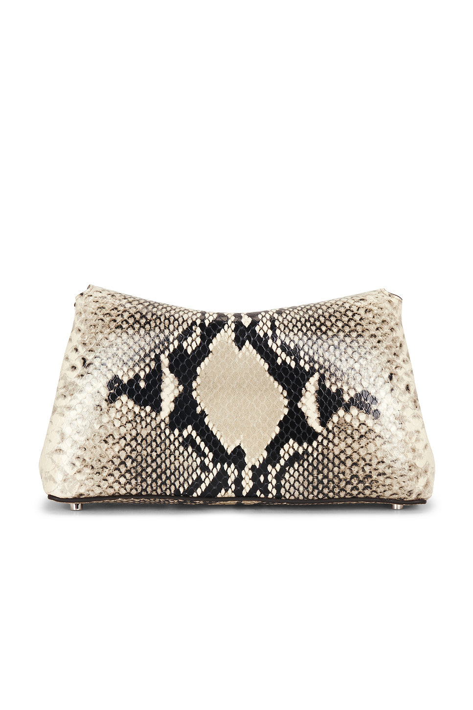 Mini T-Lock Python Embossed Clutch