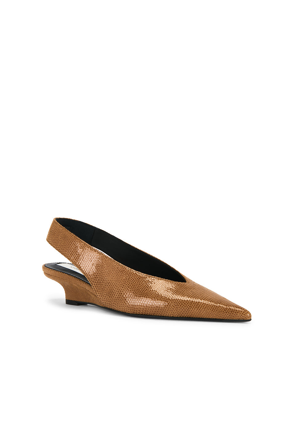Wedge Lizard Embossed Slingback