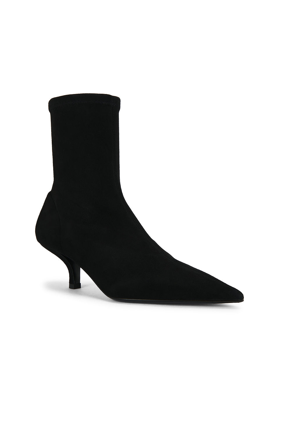 Suede Heeled Sock Boot
