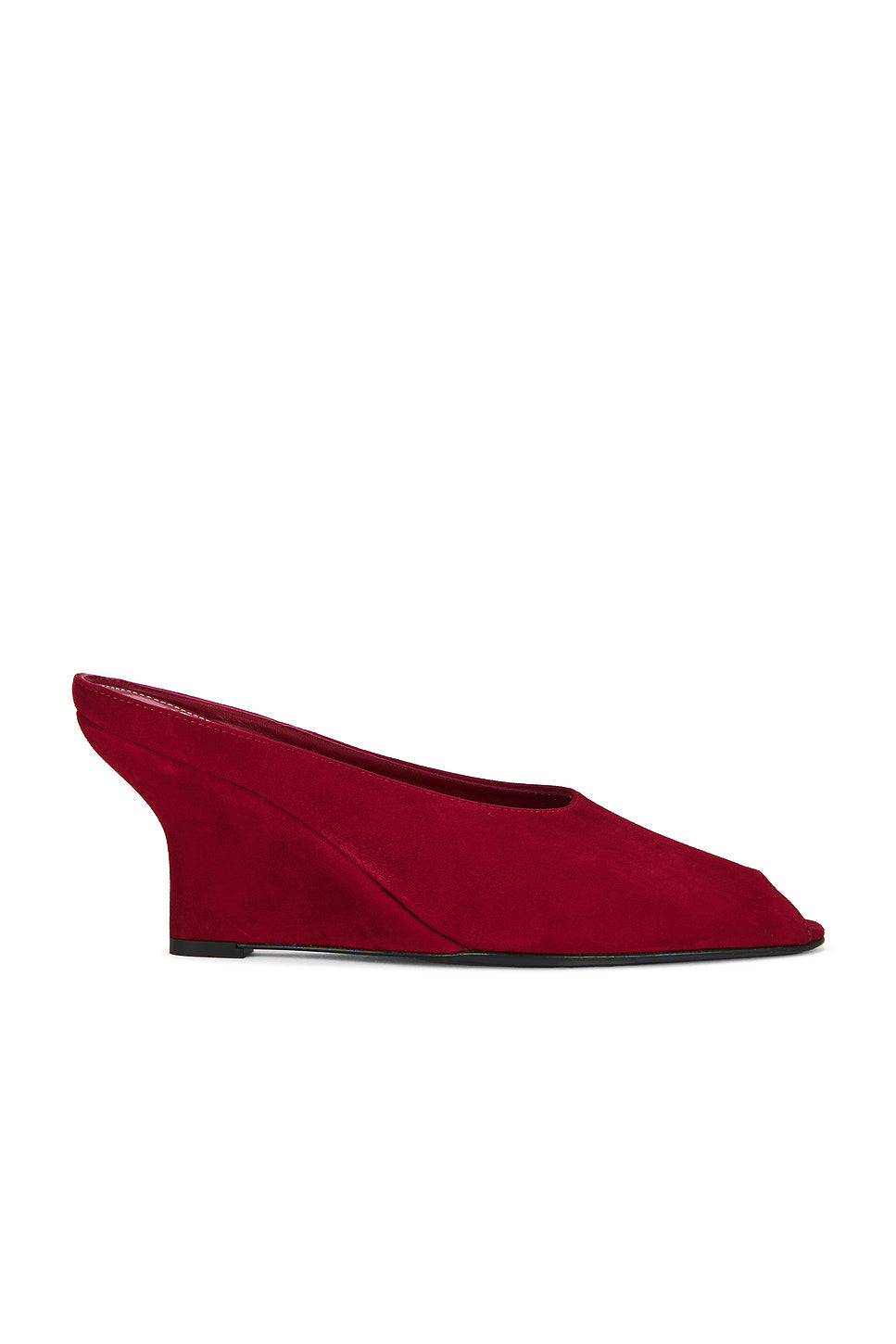 Peep Toe Velvet Wedge