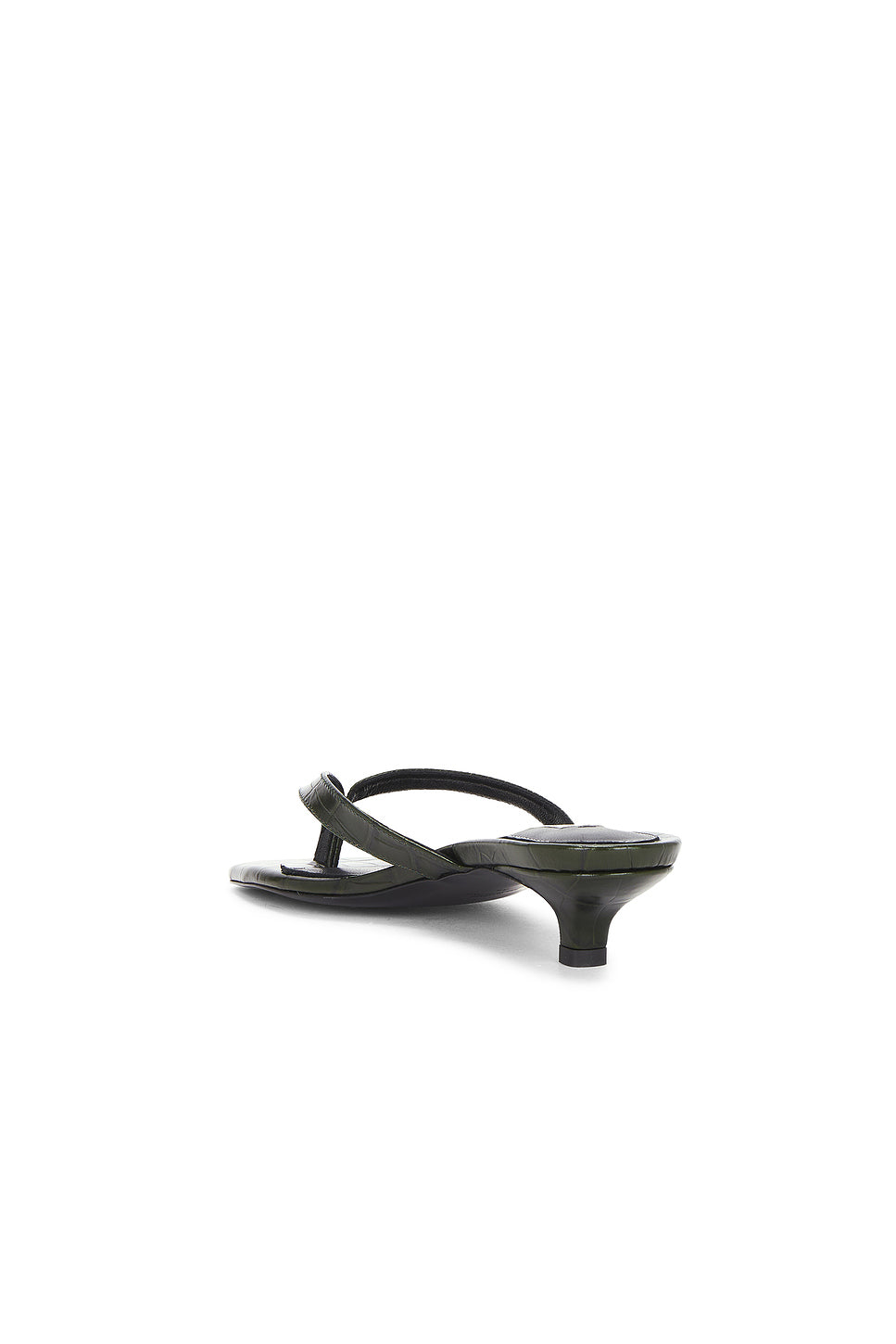 Croco Embossed Heeled Flip Flop
