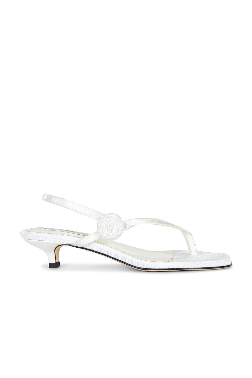 Slingback Satin Heeled Flip Flop