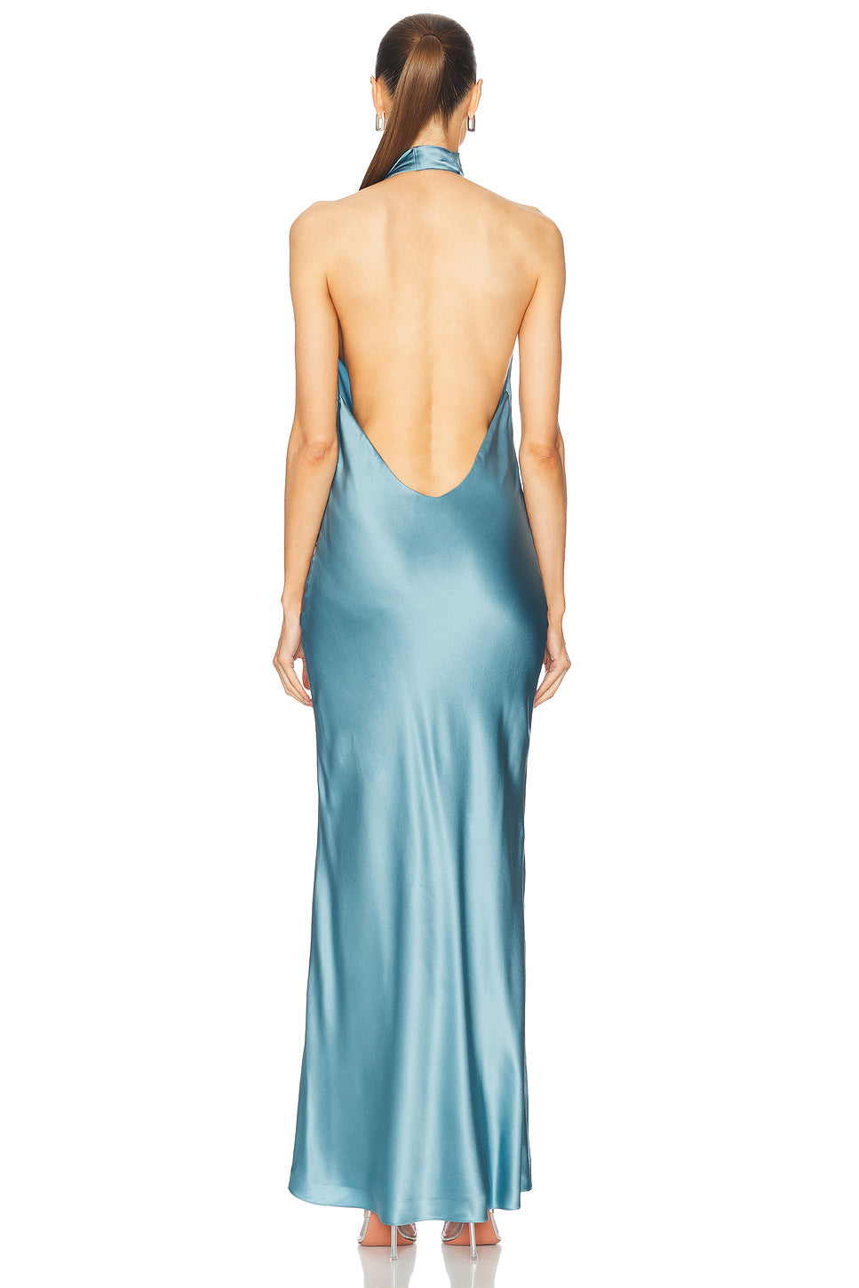 Halter Drape Bias Dress