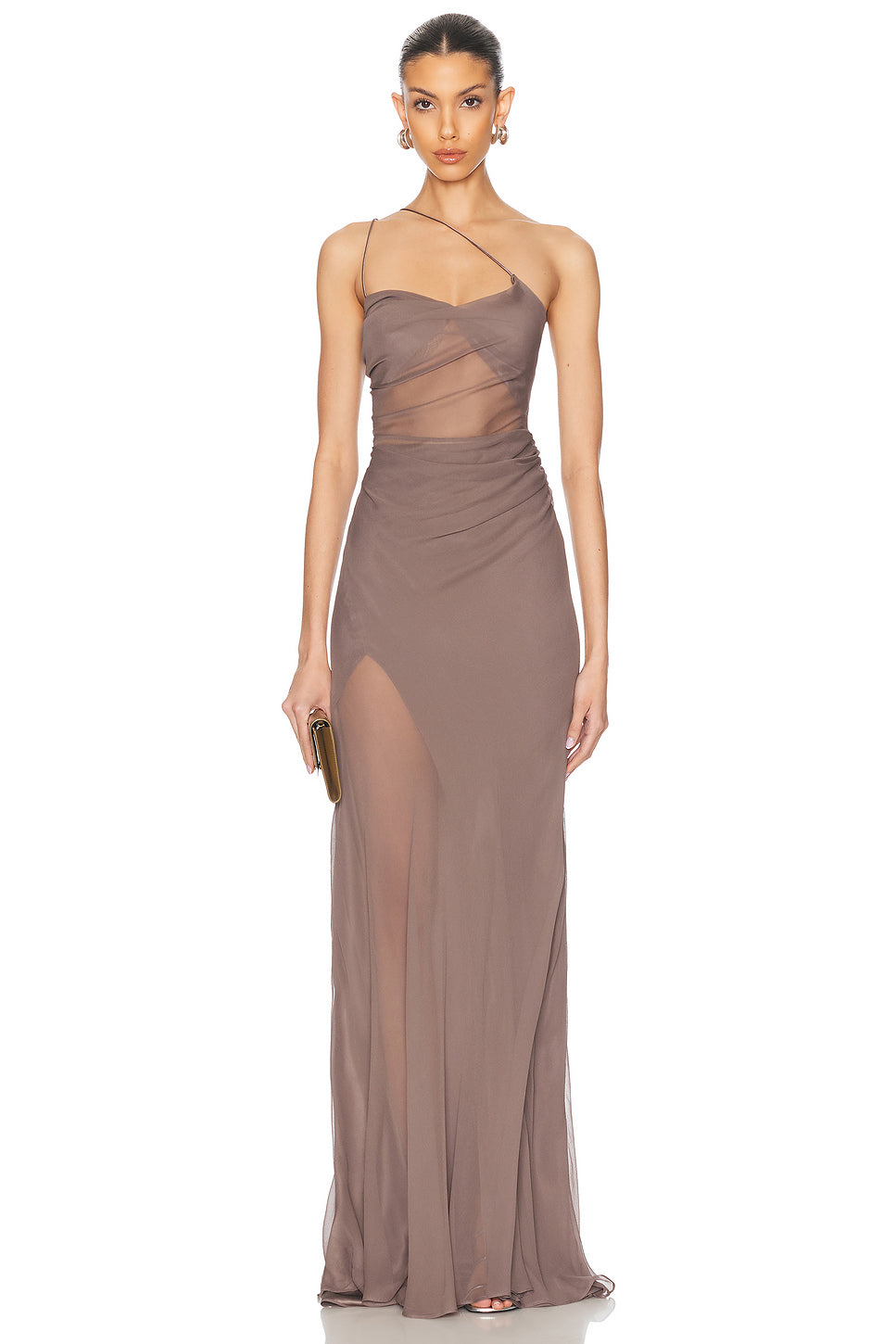 Strappy Diaphanous Gown