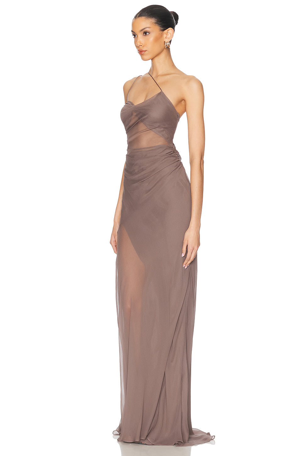 Strappy Diaphanous Gown