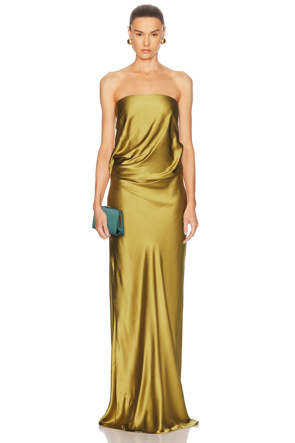 Draped Strapless Gown