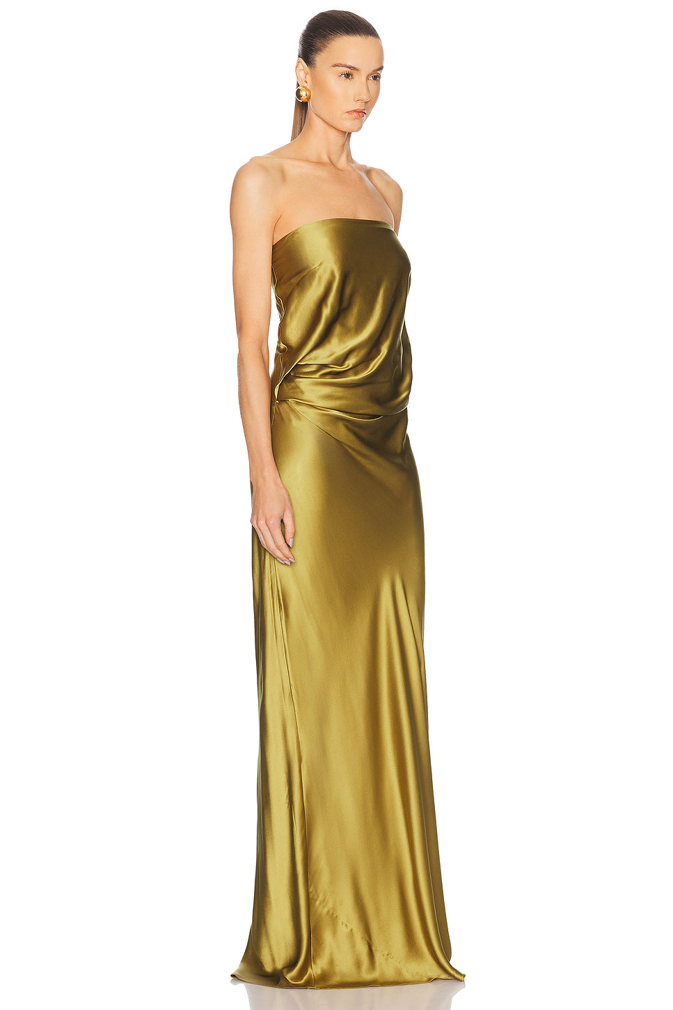 Draped Strapless Gown