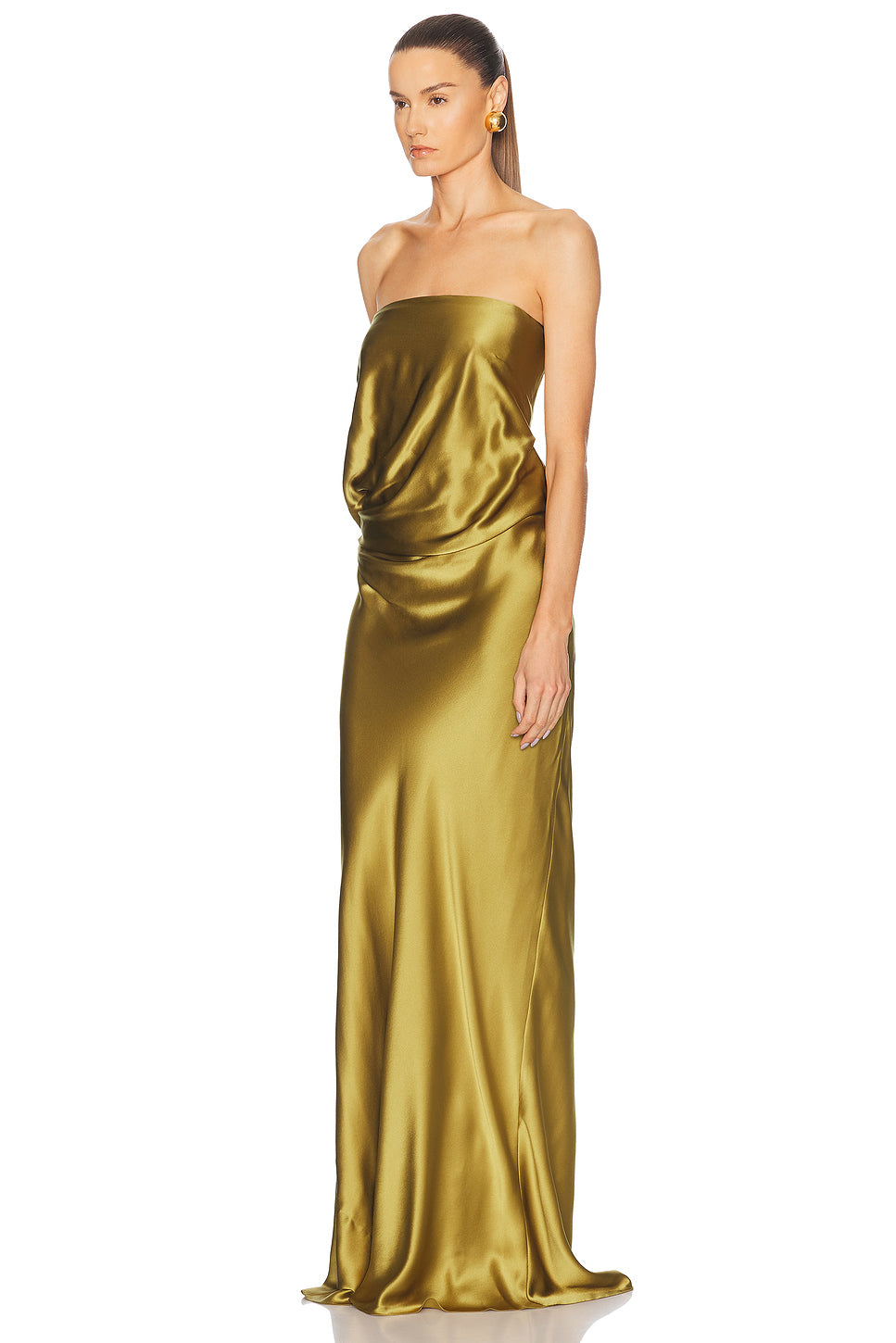 Draped Strapless Gown