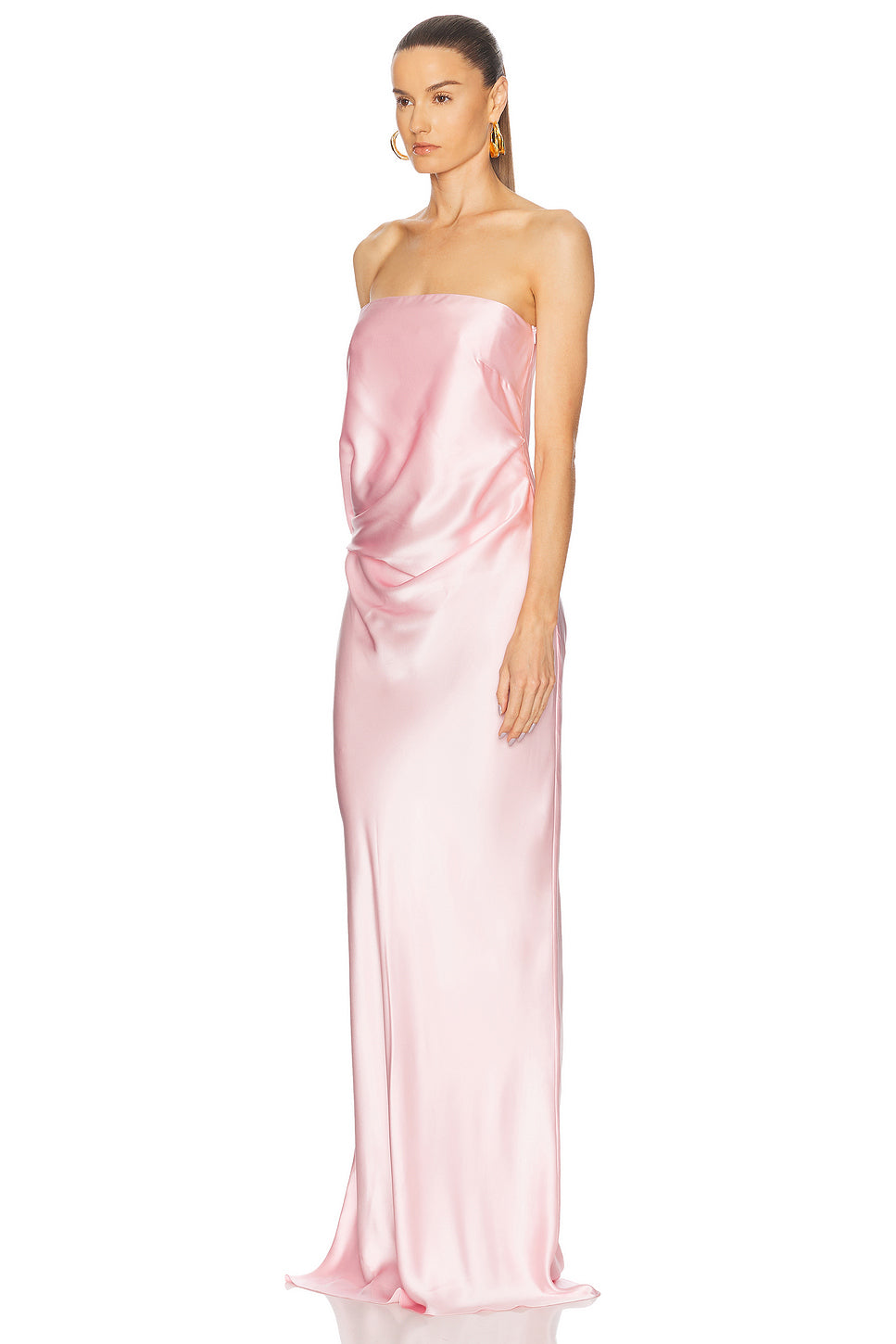 Draped Strapless Gown