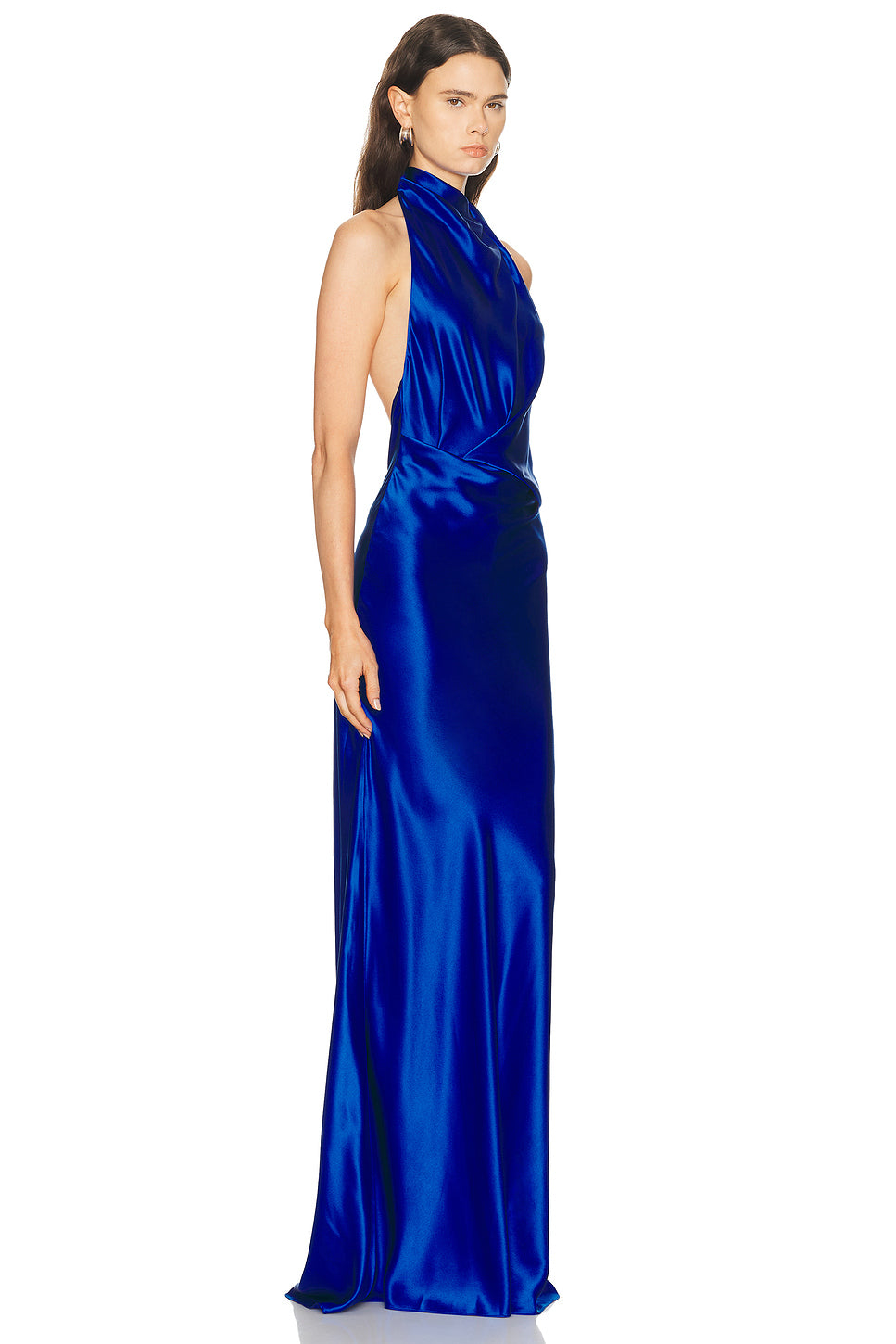 Halter Drape Bias Gown