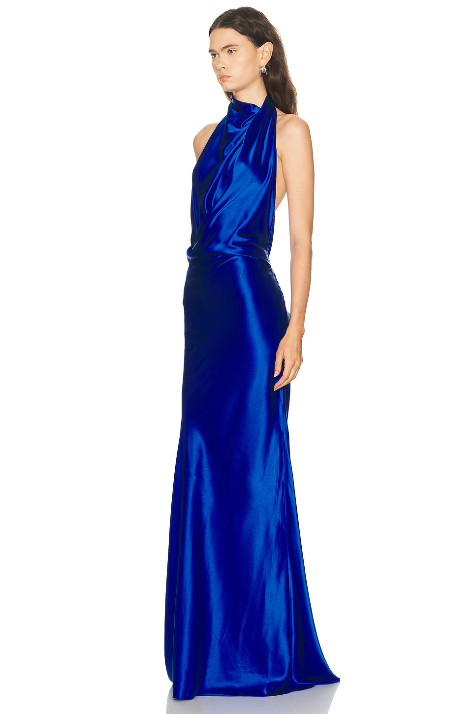 Halter Drape Bias Gown