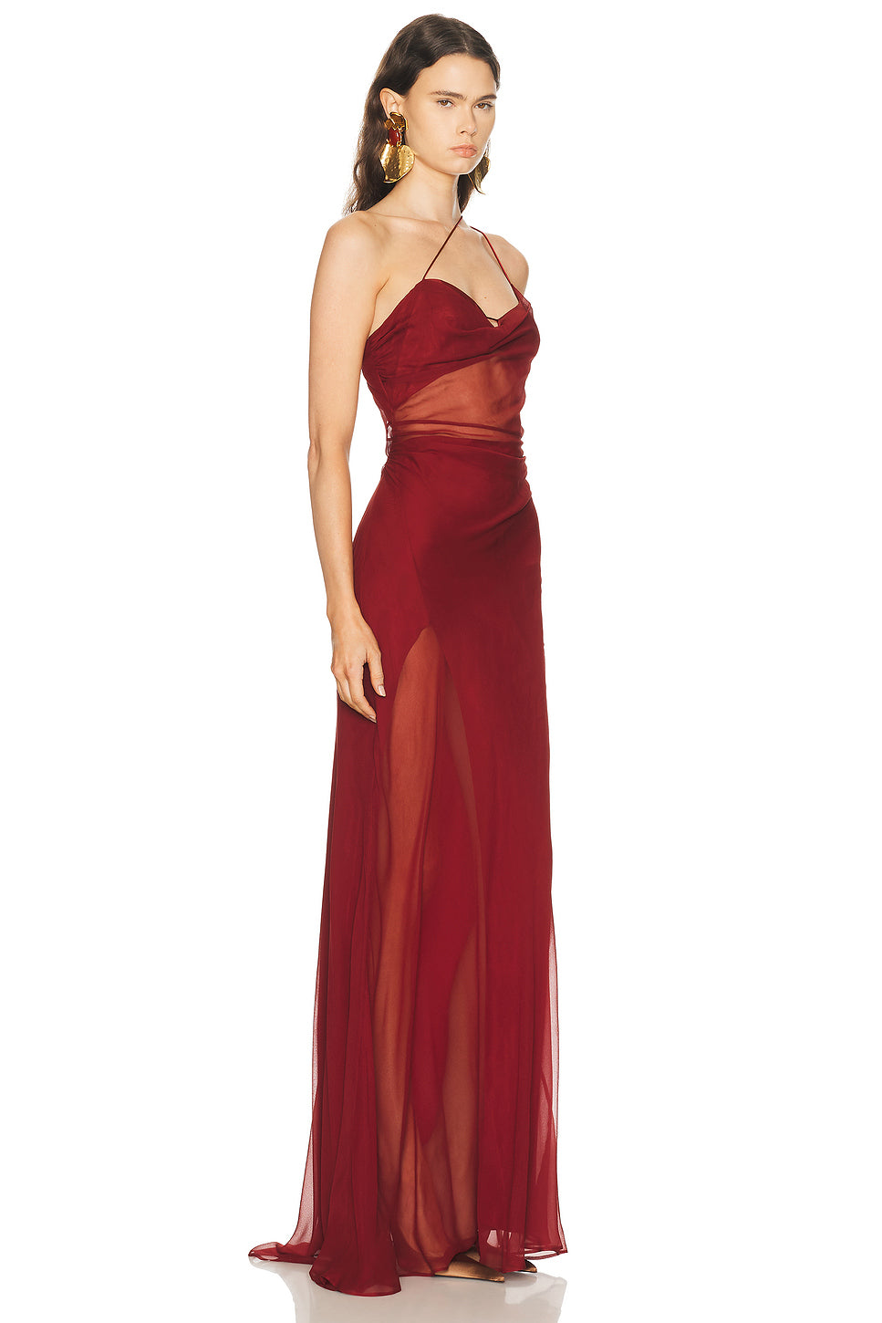 Strappy Diaphanous Gown