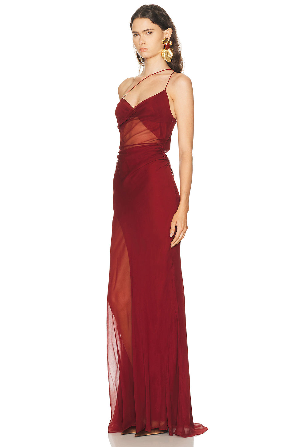 Strappy Diaphanous Gown
