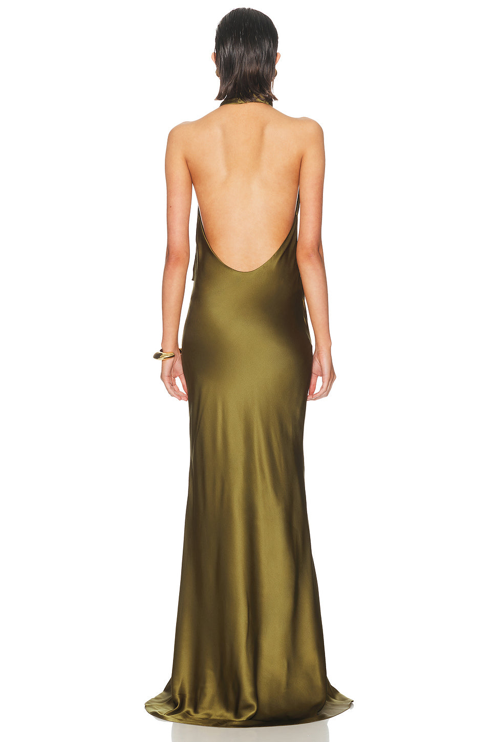 Halter Drape Bias Gown