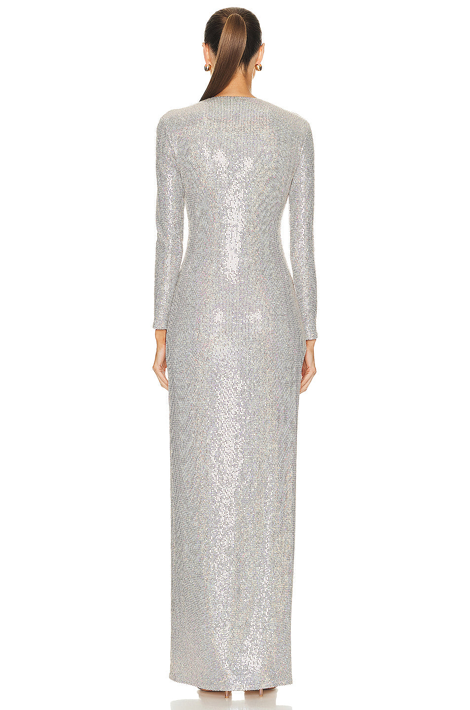 Long Sleeve Keyhole Gown