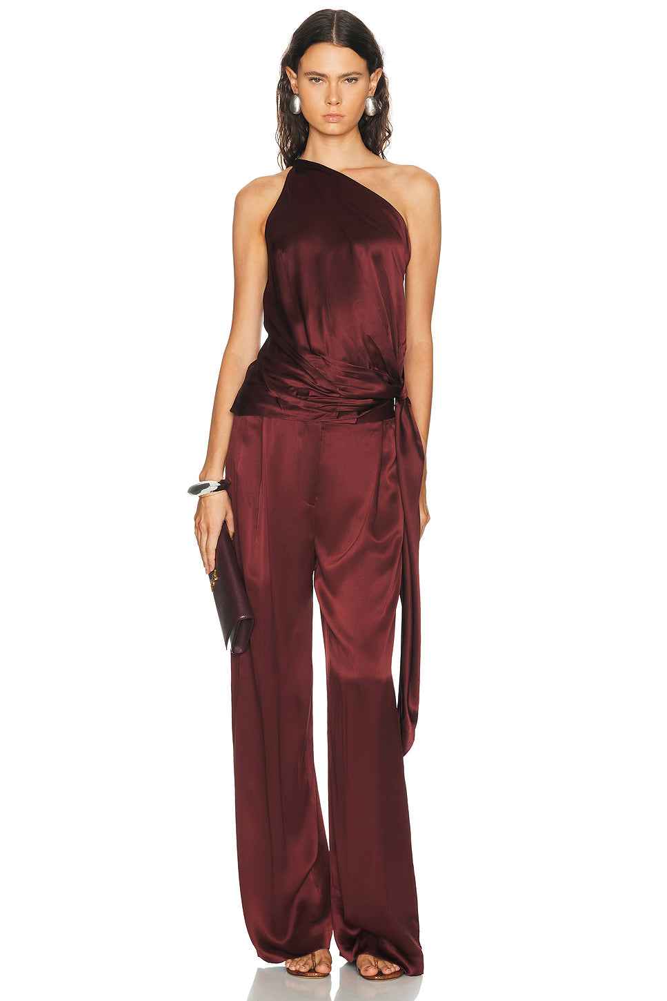 Asymmetric Tail Drape Top