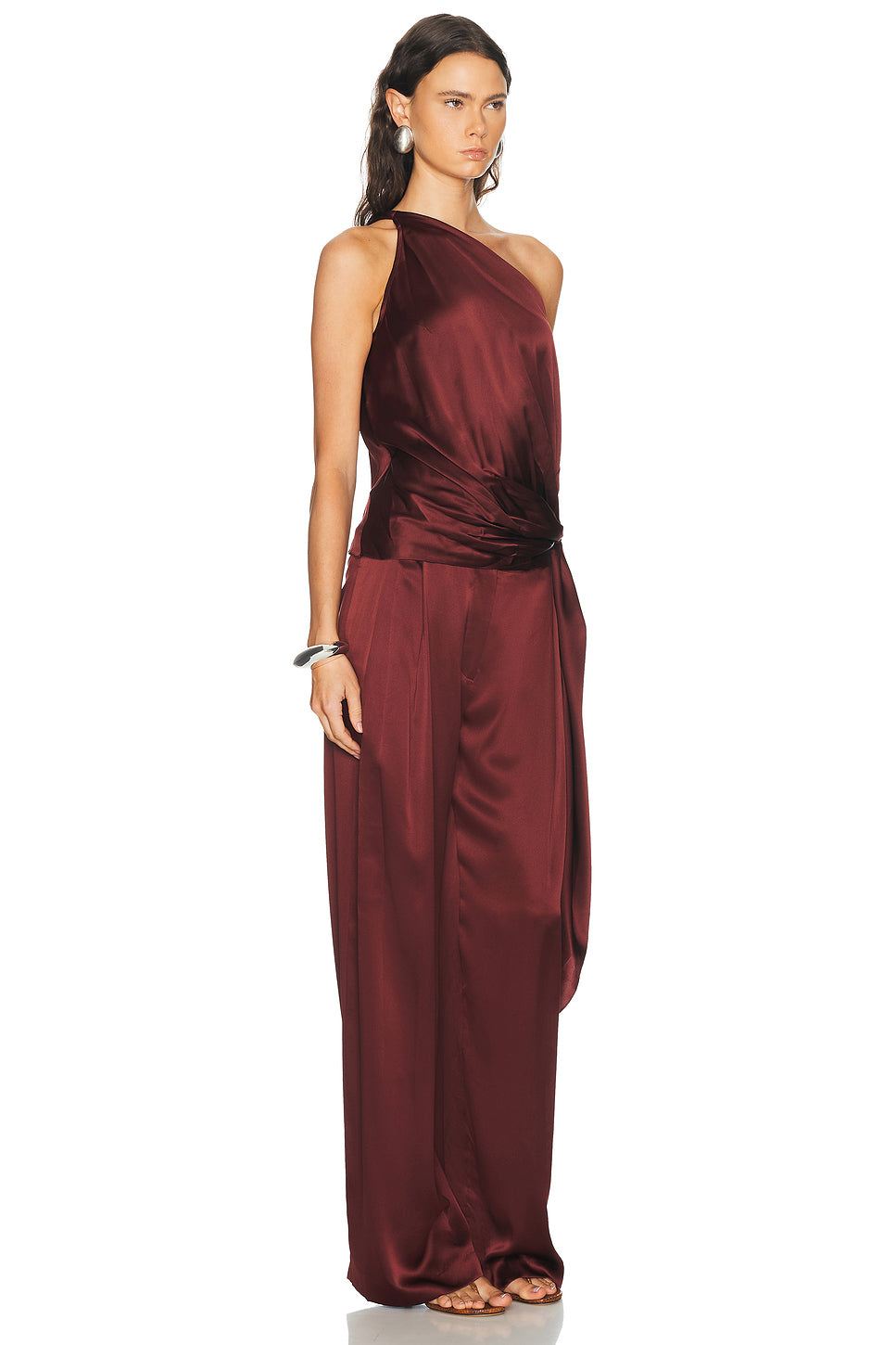 Asymmetric Tail Drape Top