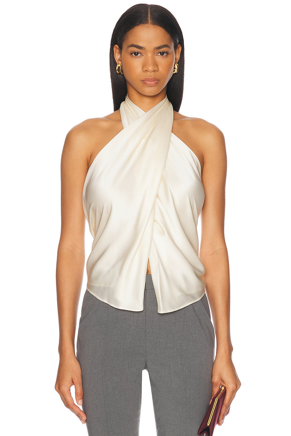 Cross Wrap Halter Top