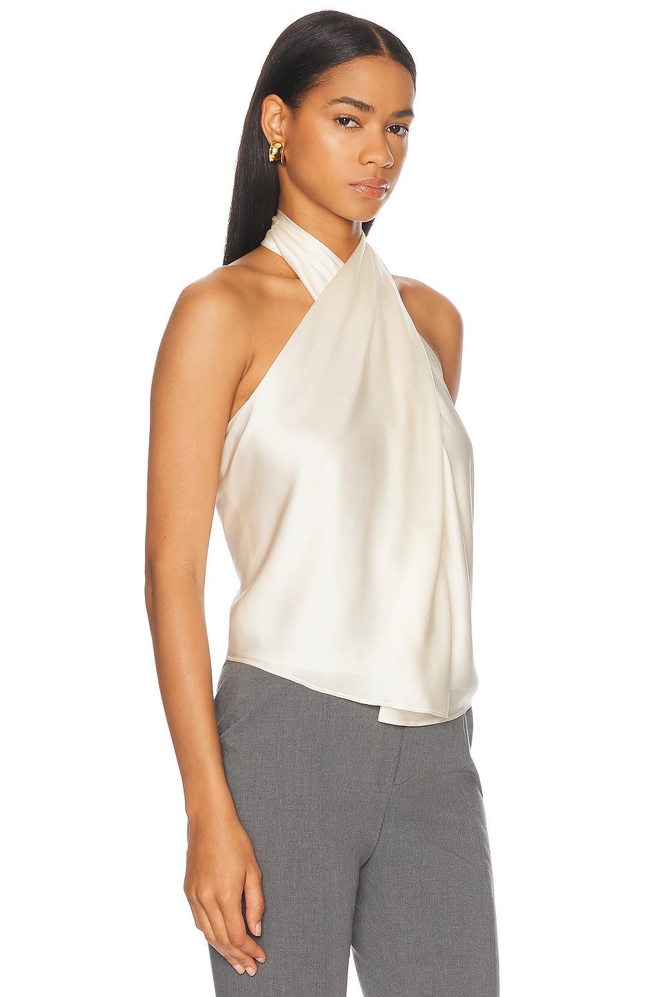 Cross Wrap Halter Top