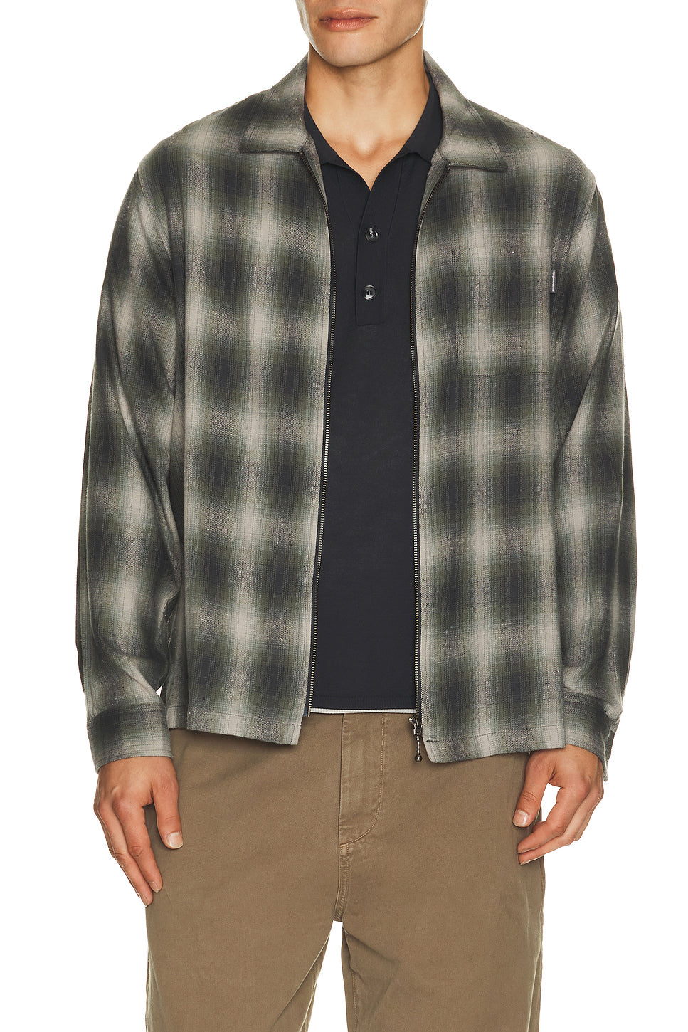 Nep Check Zip Shirt