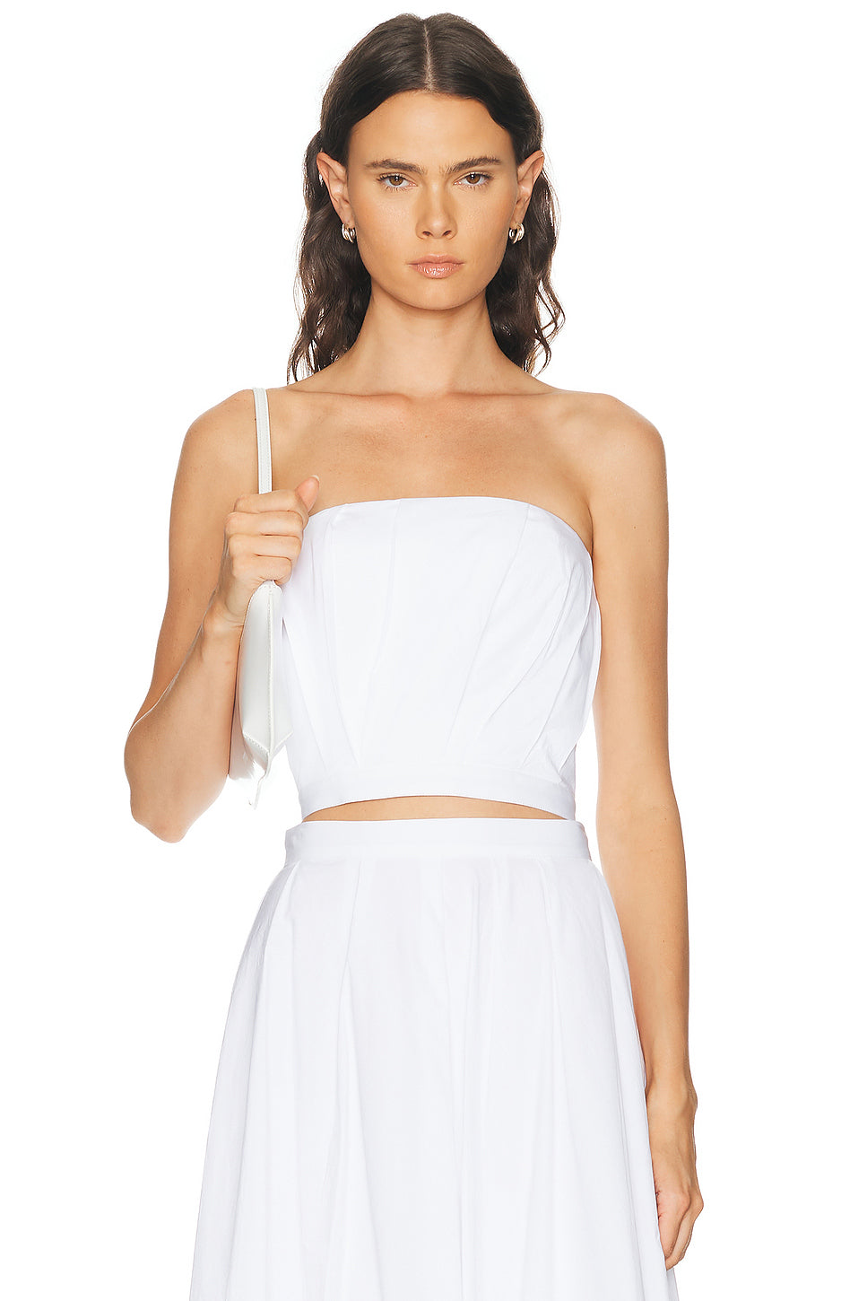 Pleated Bustier Top