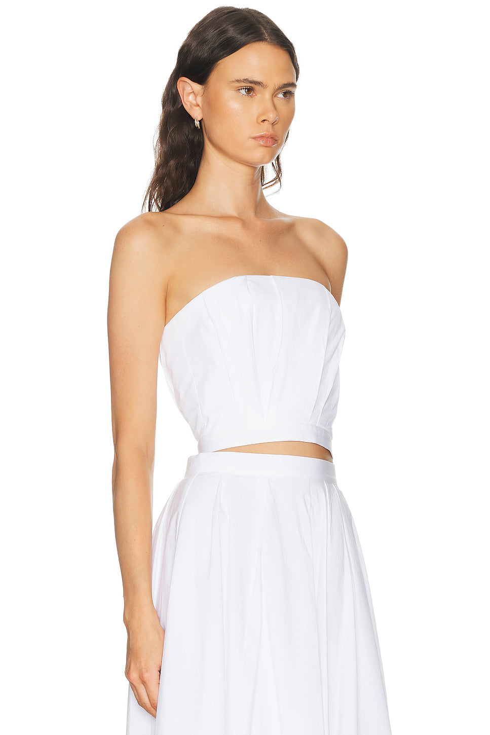 Pleated Bustier Top