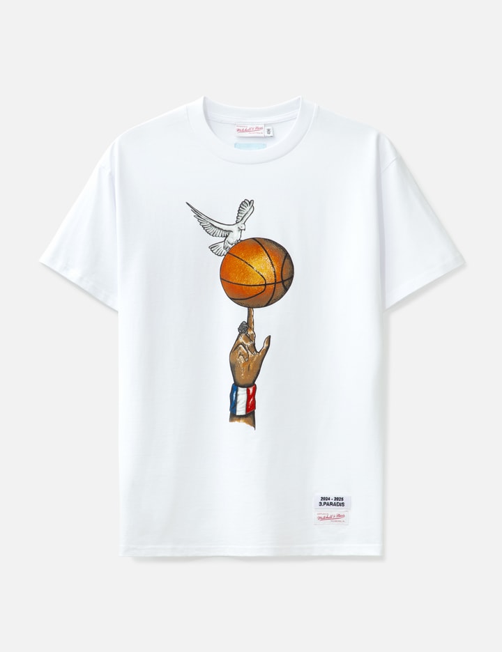 3.PARADIS x MITCHELL & NESS x NBA GRAPHIC BALL T-SHIRT