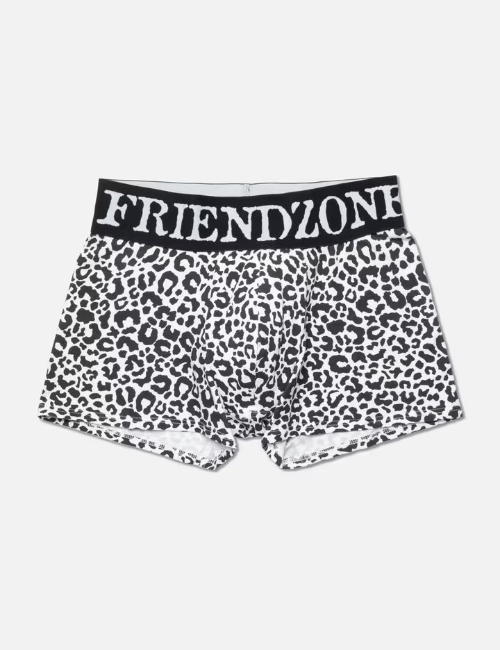 "Zane" Boxer Briefs In Black & White Leopard