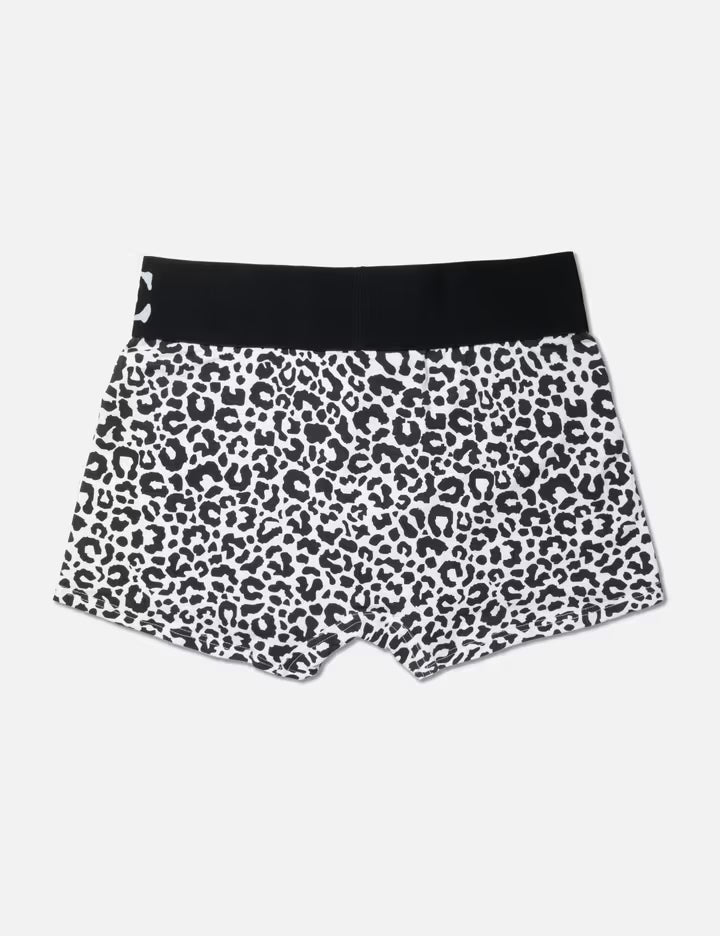 "Zane" Boxer Briefs In Black & White Leopard